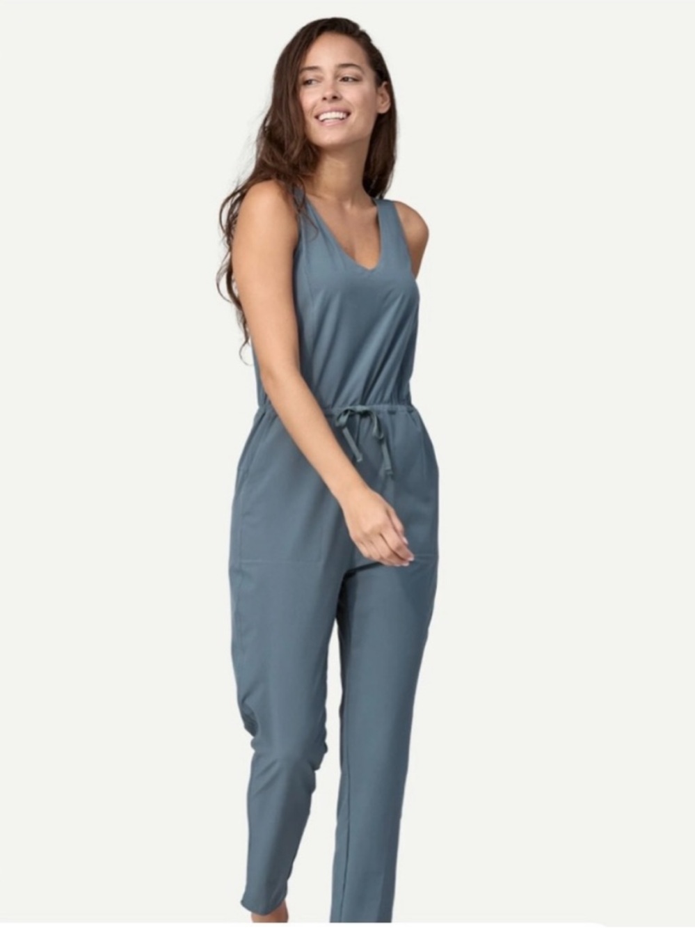 Patagonia Woman’s Blue Fleetwith Active Jumpsuit Romper One-Piece size S